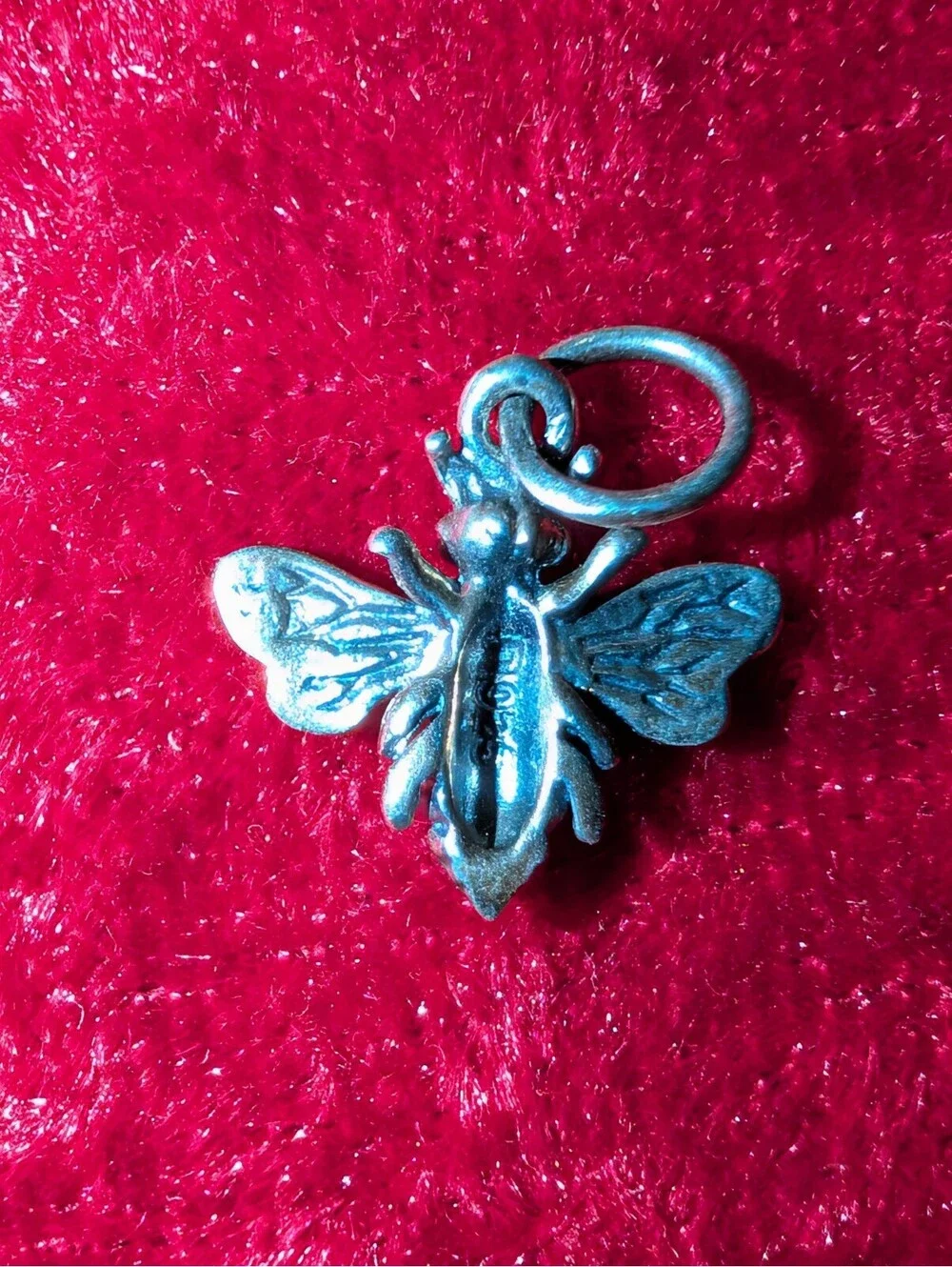 Vintage .925 Silver Bee Charm Pendant